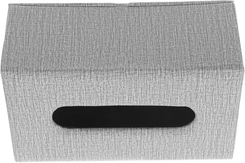 غطاء صندوق المناديل من الجلد البولي يوريثان الأسود حامل ورق التواليت الحديث للحمام - Image 1